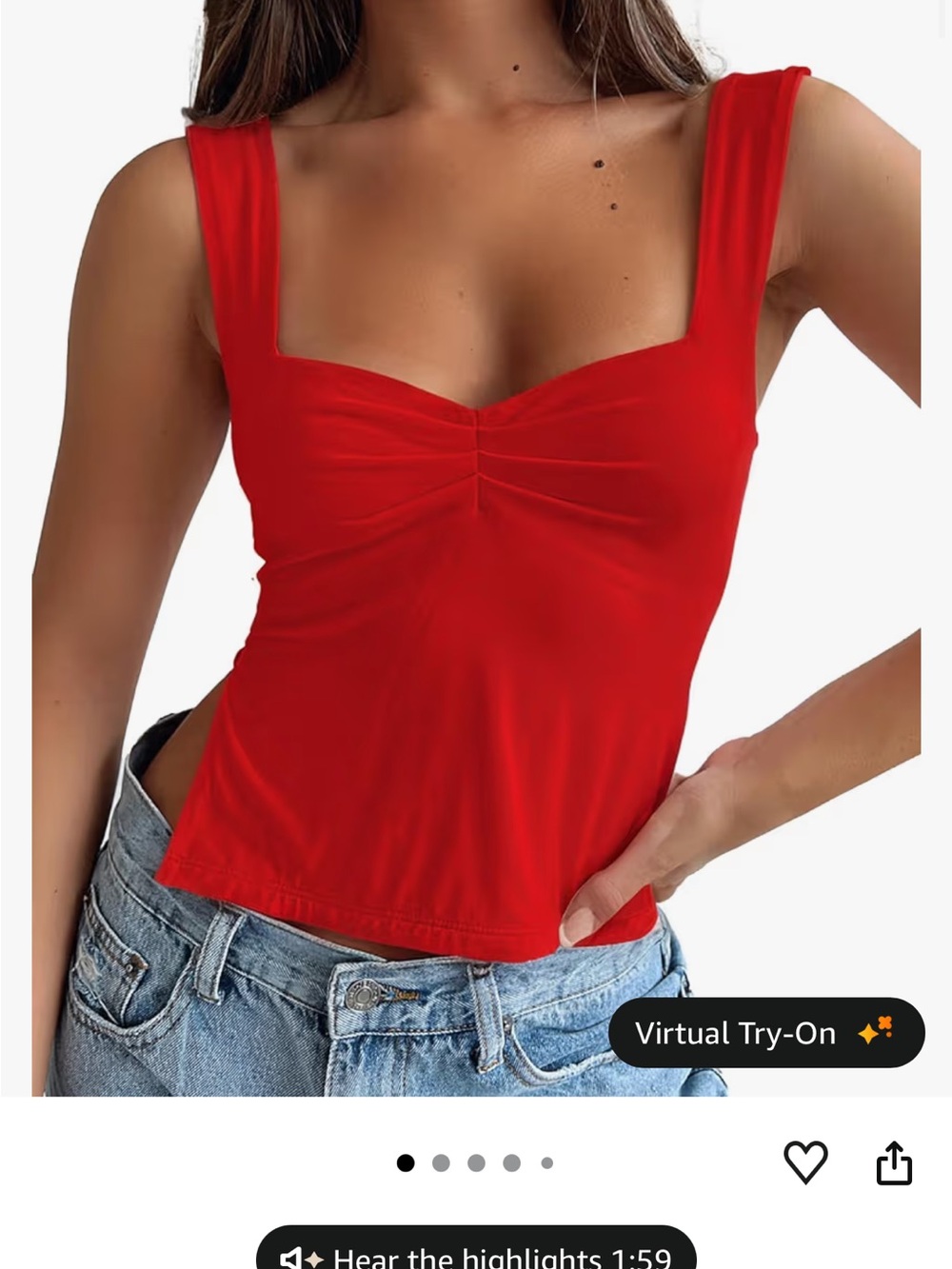 Women’s Red Tank Top — Classic Scoop Neck